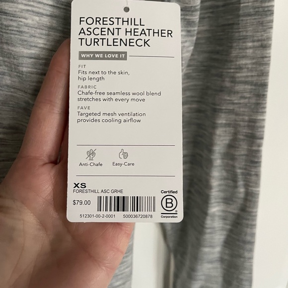 NEW with tags—Athleta XS Foresthill Ascent Heather Turtleneck - Picture 3 of 5